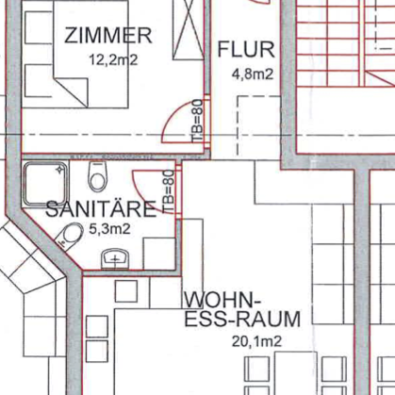 Plan 2. Obergeschoss 1
